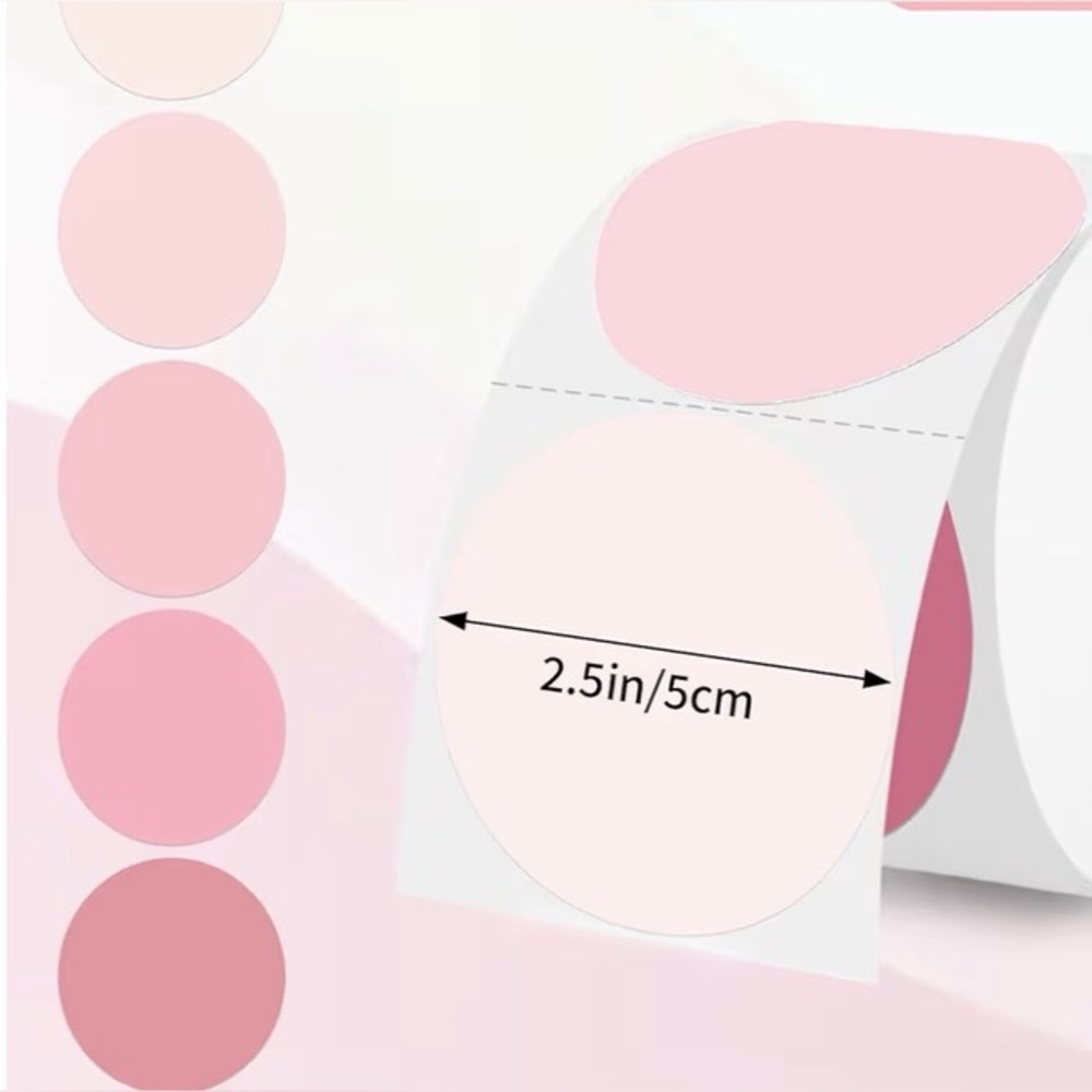 Customized Stickers/ Closet QR Code Stickers- 50pack (2.5in) 5 shades of pink